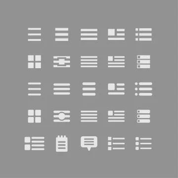 Menu icons Stock Illustration