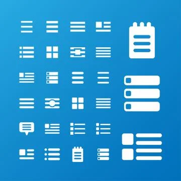 Menu icons Stock Illustration