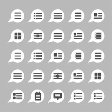 Menu icons Stock Illustration