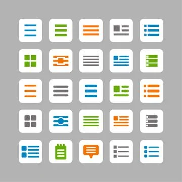 Menu icons Stock Illustration