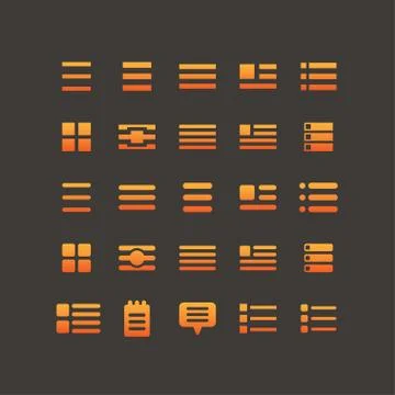 Menu icons Stock Illustration