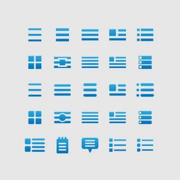 Menu icons Stock Illustration