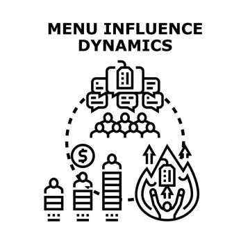 Menu influence dynamics increasing sales and customer engagement Illustrazione stock