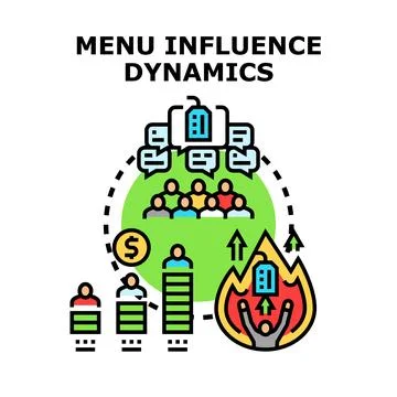 Menu influence dynamics increasing sales and customer engagement Illustrazione stock