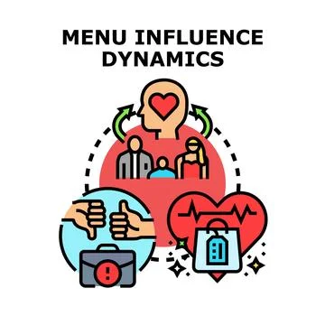 Menu influence dynamics shaping consumer decision making Stock-Illustration