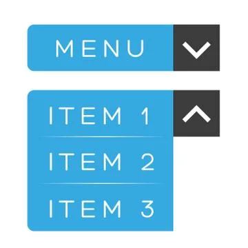 Menu item UX vector Stock Illustration
