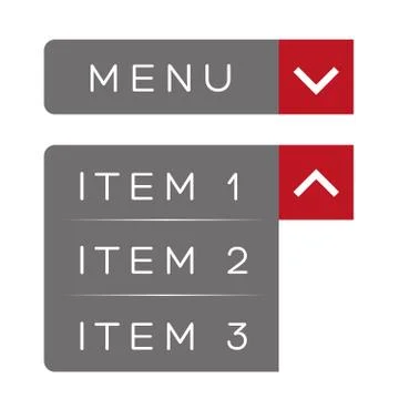 Menu item UX vector Illustrazione stock