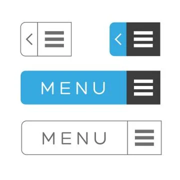 Menu item UX vector Stock Illustration