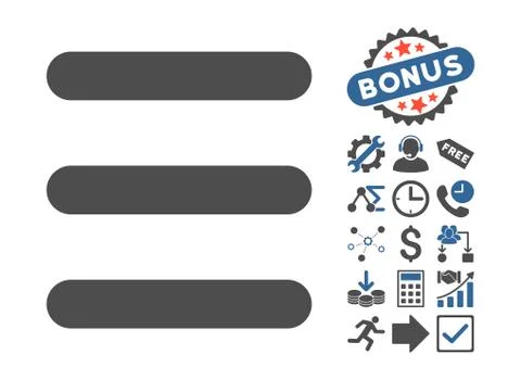 Menu Items Flat Vector Icon With Bonus イラスト素材