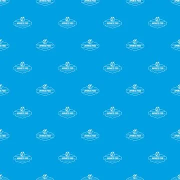 Menu japanese food pattern vector seamless blue イラスト素材