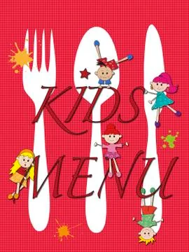 Menu kids Stock Illustration