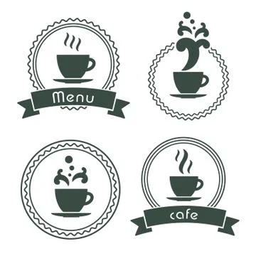 Menu label set Stock Illustration