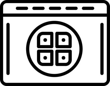 Menu Line Icon Design Stock Illustration