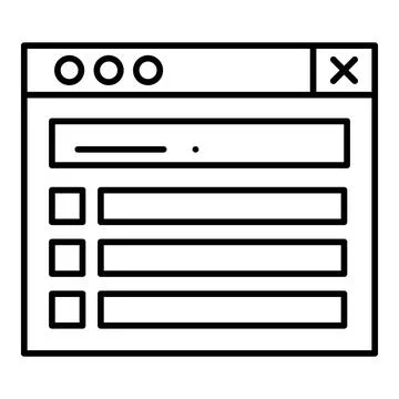 Menu Line Icon Stock Illustration