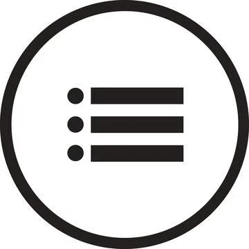 Menu List Circle Icon Stock Illustration