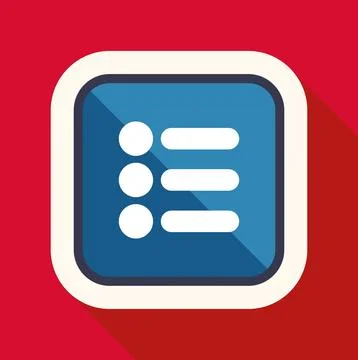 Menu list icon flat design user interface Stock Illustration