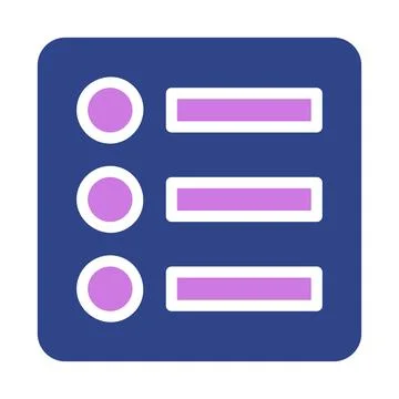 Menu List Icon Graphic Element Purple And Blue Style Stockillustratie