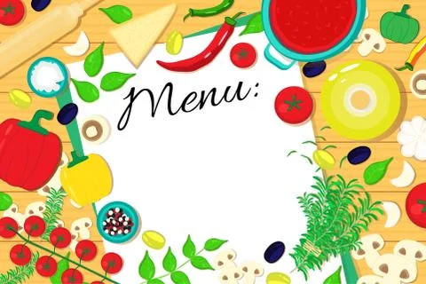 Menu list vector Stock Illustration