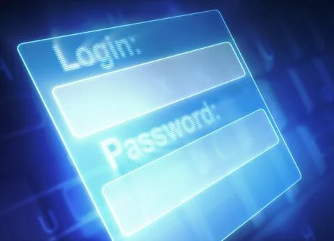 Menu for Login and Password Stock Illustration