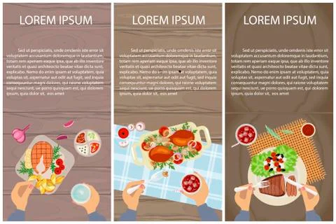 Menu for lunch Stock Illustration