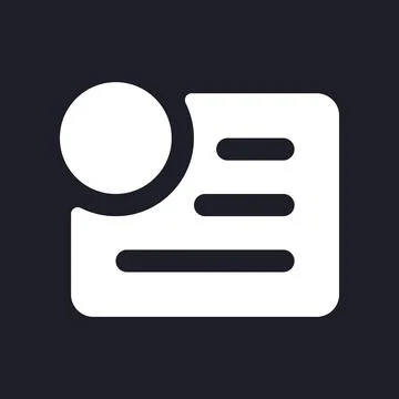 Menu notification dark mode glyph ui icon Stock Illustration