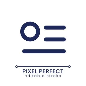 Menu notification pixel perfect linear ui icon Stock Illustration
