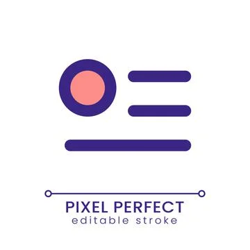 Menu notification pixel perfect RGB color ui icon Illustrazione stock
