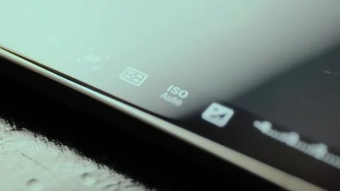 Menu options and camera settings on smartphone screen Stock Footage 326946059
