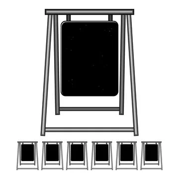 Menu outdoor chalkboard cartoon vector graphic Stock Illustration