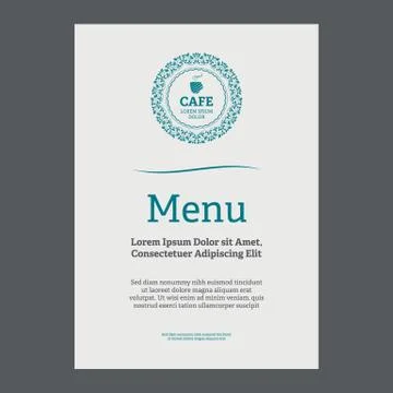 Menu page design Stock Illustration
