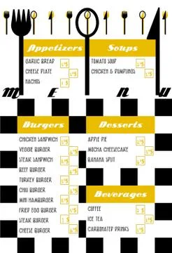 Menu page Stock Illustration