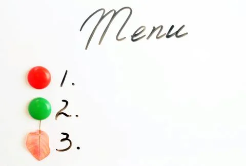 Menu Stock Photos
