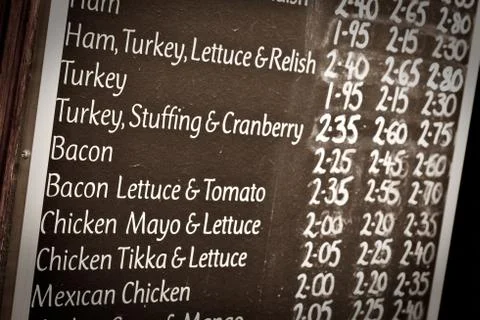 Menu Stock Photos
