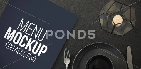 Menu Photo Mockup PSD Template