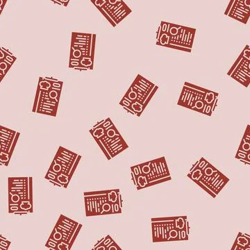 Menu planning restaurant chef glyph seamless pattern Stock Illustration