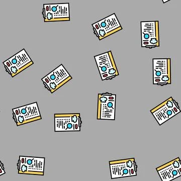 Menu planning restaurant chef vector seamless pattern Illustrazione stock