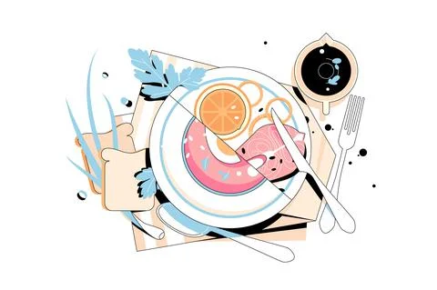 Menu presentation in luxury restaurant Stock Illustration