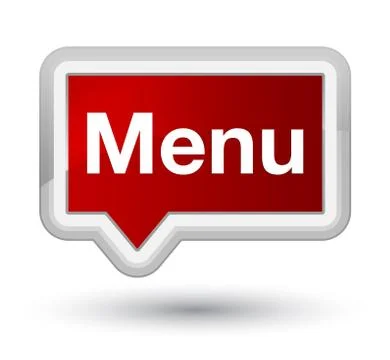 Menu prime red banner button Stock Illustration