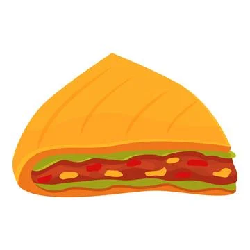 Menu quesadilla icon cartoon vector. Vegetable breakfast イラスト素材