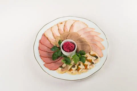 Menu for restaurant and cafe, isolated dish on the white background Stock Photos
