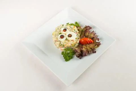 Menu for restaurant and cafe, isolated dish on the white background Stock Photos
