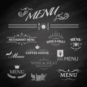 Menu for restaurant Stock Illustration