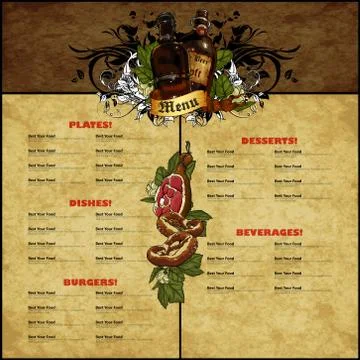 Menu restaurant Stock-Illustration