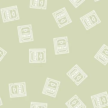 Menu restaurant line vector seamless pattern flat 스톡 일러스트
