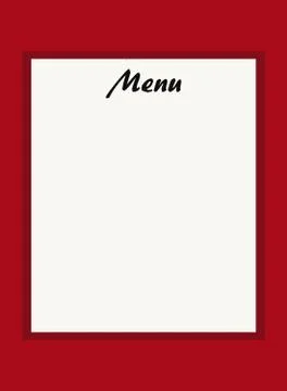 Menu for restaurant or snack-bar, color Bordeaux Stock Illustration