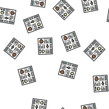 Menu seafood vector seamless pattern イラスト素材