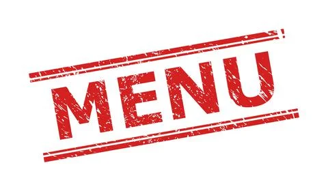 MENU Seal with Unclean Surface and Double Parallel Lines Stock Illustration