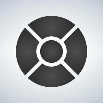 Menu selector and enter key. Commonly seen on typical remote control units. d Stock Illustration