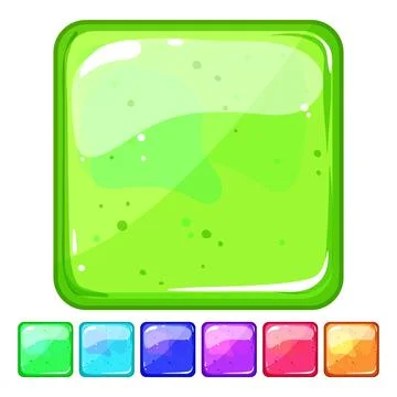 Menu square game button cartoon vector graphic Ilustración de archivo