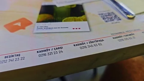 A menu on a table. Stock Footage 284069047